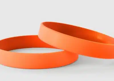 Plain Orange Silicone Wristbands