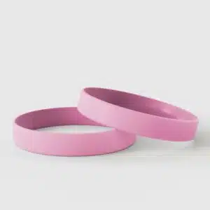 Plain Pink Silicone wristbands