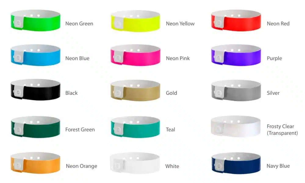 Plain Wristbands Vinyl