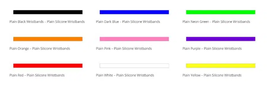 Plain Bracelets Silicone