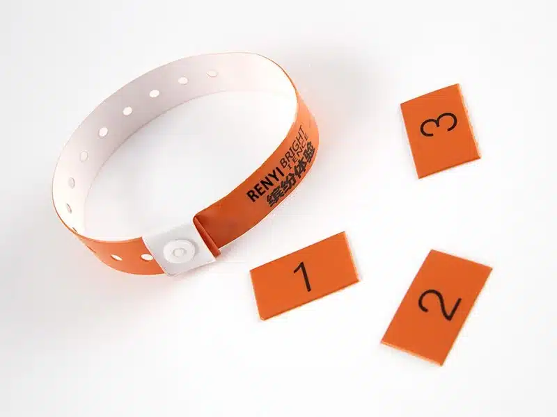 Vinyl tabbed wristbands